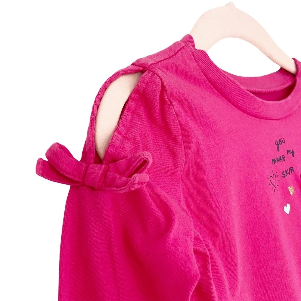 Carter’s Girls Toddler Shirt interactive jersey Cold Shoulder long Sleeve 3T - Picture 7 of 8